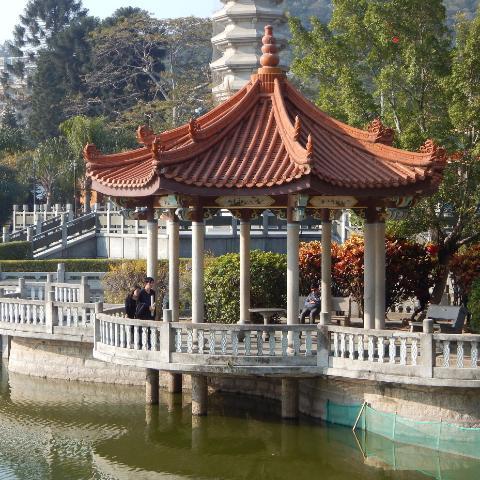 Asian Gazebo on River Edge