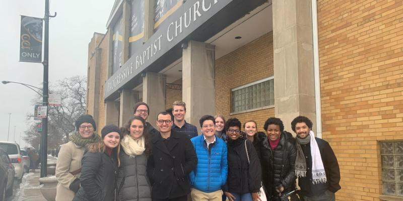 Wheaton College IL Students Outside Progressive Baptist Church