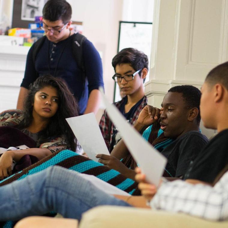 BRIDGE students reading at Wheaton College IL