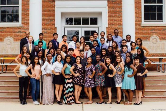 BRIDGE students standing for a group photo