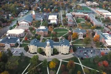 Aerial View of Wheaton College IL Campus