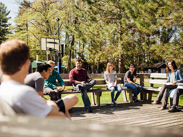 Students in Circle Meeting at Honeyrock