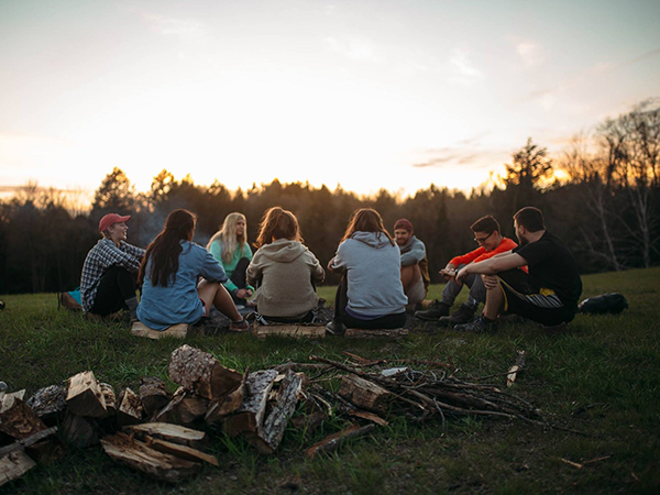 Students in Circle Sunset Honeyrock