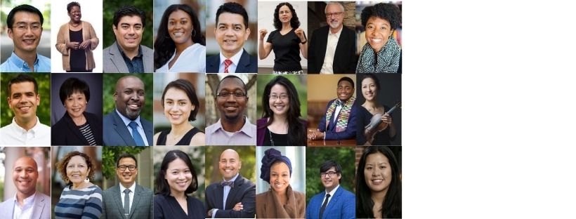 Collage of ethnically diverse faculty and staff headshots