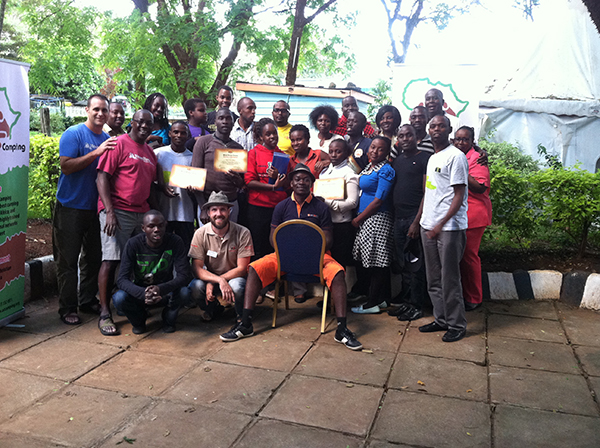 HoneyRock staff pose with Christian Camping International-Eastern Africa leaders 