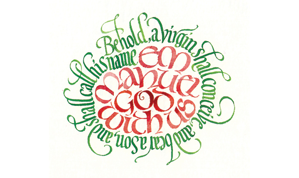 Calligraphic Artist Timothy R. Botts, Messiah Exhibit, Emmanuel
