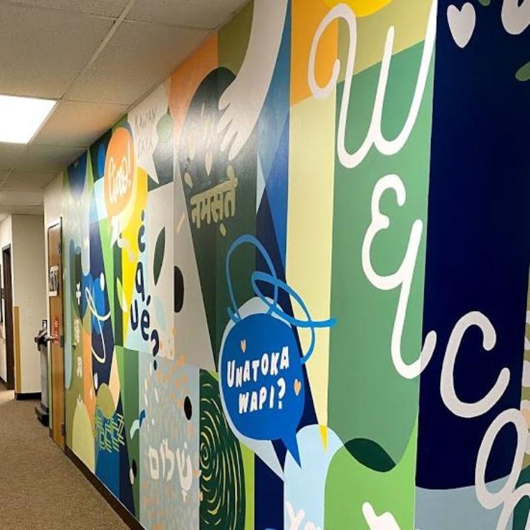 Wheaton College IL Learning Resource Center Mural