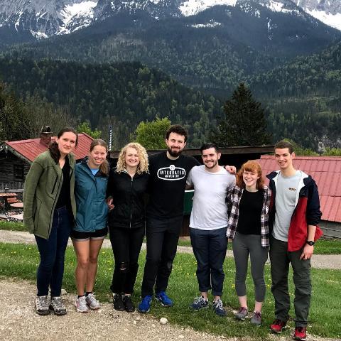 Wheaton-in-Germany students in the mountains