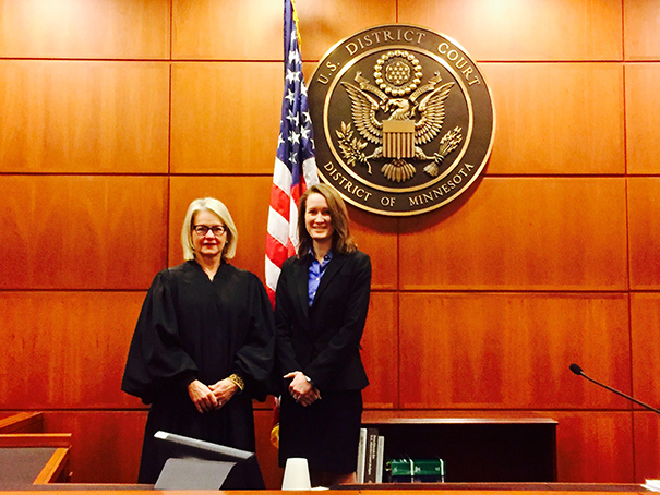 Stephanie with Judge Joan Erickson